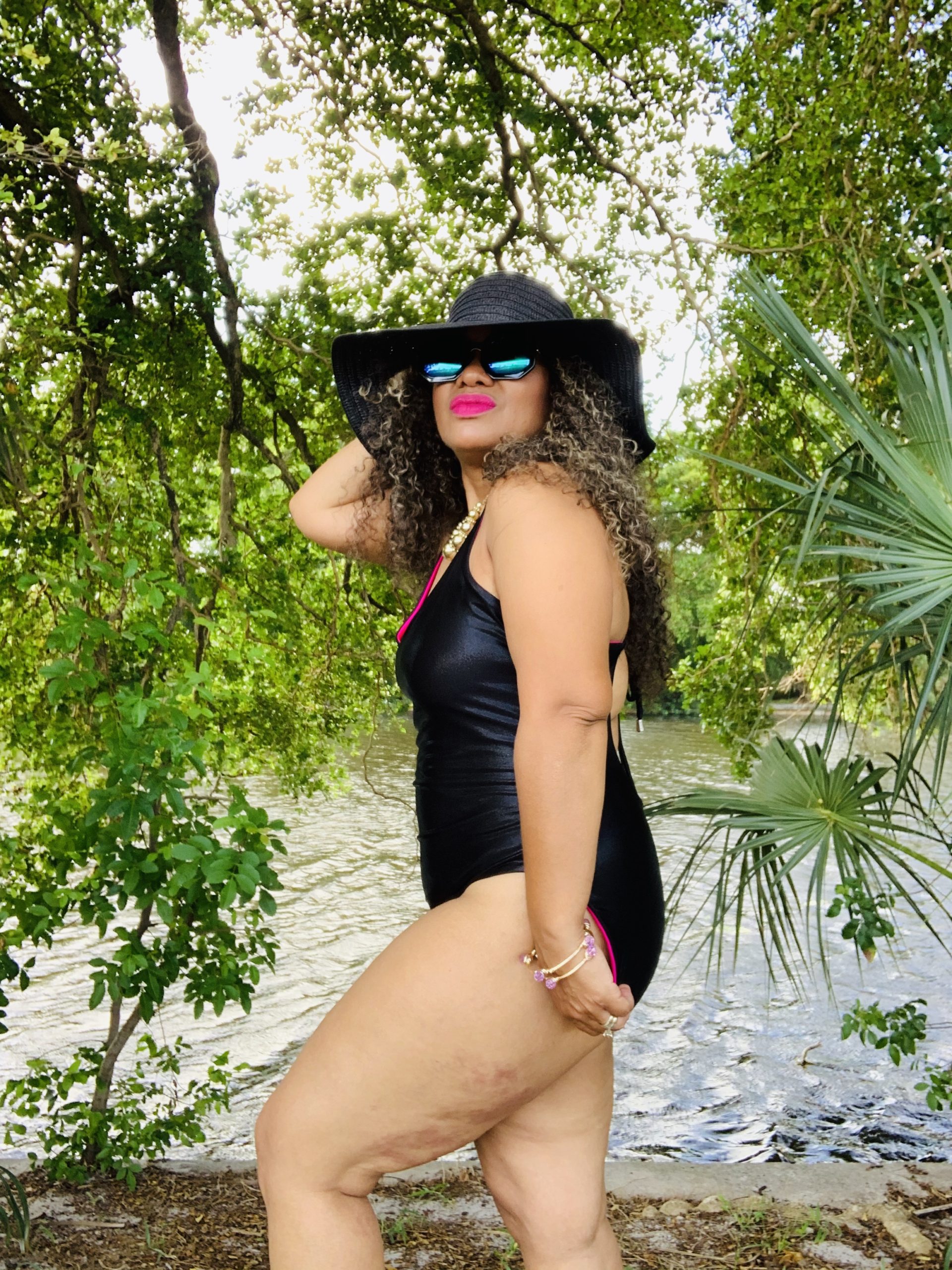 Can’t Let Go Of Summer In My DIY Bernice Reversible One Piece Swimsuit